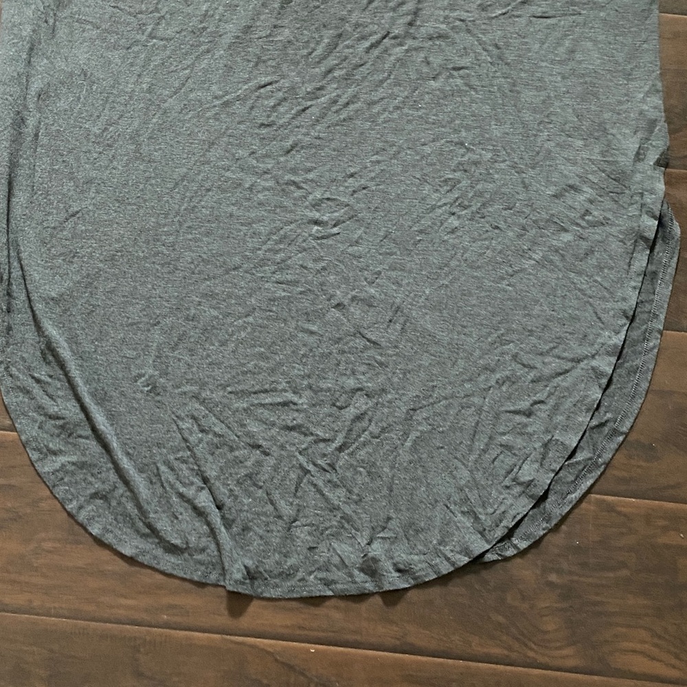 Charcoal Gray V-Neck T-Shirt Dress - Picture 2 of 4